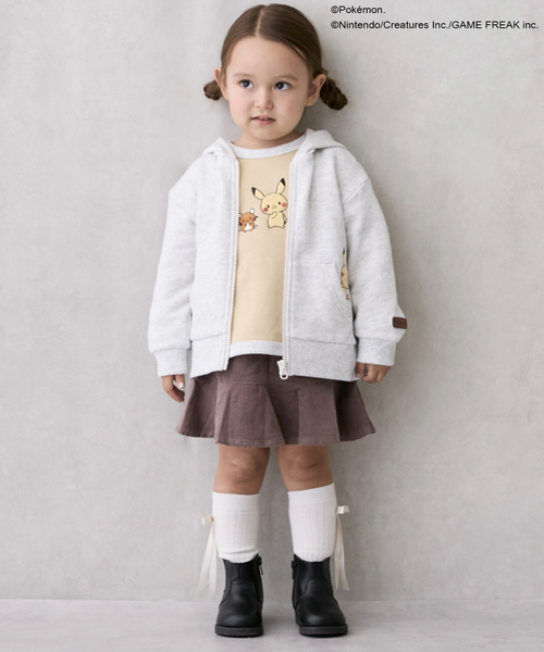 petit main（プティマイン）の「【モンポケ】ジップパーカー（パーカー・キッズ・キナリ/ネイビー・100cm/90cm/110cm/80ｃｍ/120cm）」の5枚目の写真