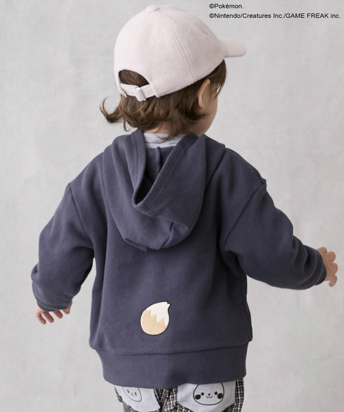 petit main（プティマイン）の「【モンポケ】ジップパーカー（パーカー・キッズ・キナリ/ネイビー・100cm/90cm/110cm/80ｃｍ/120cm）」の6枚目の写真