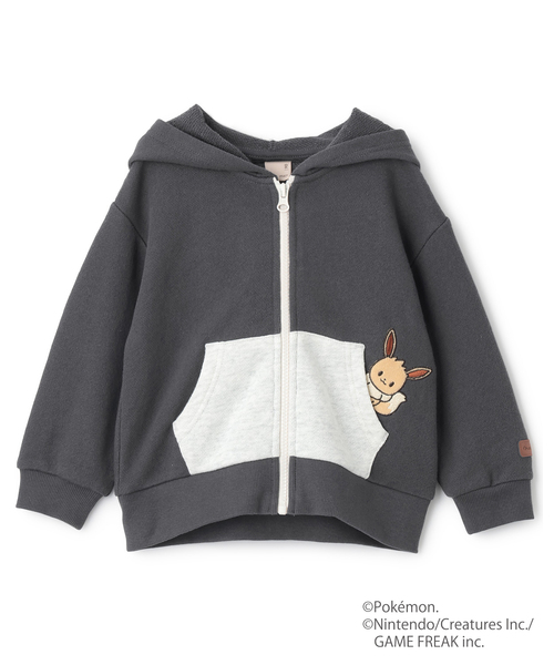 petit main（プティマイン）の「【モンポケ】ジップパーカー（パーカー・キッズ・キナリ/ネイビー・100cm/90cm/110cm/80ｃｍ/120cm）」の10枚目の写真