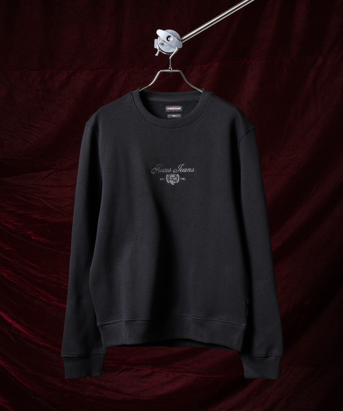 GUESS JEANS(ゲスジーンズ)の「GUESS JEANS ロゴ刺繍スウェットシャツ(スウェット・メンズ・ブラック/チャコールグレー・XL/S/M/L)」の2枚目の写真