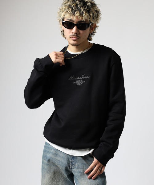 GUESS JEANS(ゲスジーンズ)の「GUESS JEANS ロゴ刺繍スウェットシャツ(スウェット・メンズ・ブラック/チャコールグレー・XL/S/M/L)」の13枚目の写真