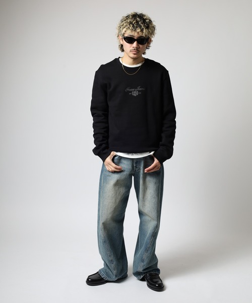 GUESS JEANS(ゲスジーンズ)の「GUESS JEANS ロゴ刺繍スウェットシャツ(スウェット・メンズ・ブラック/チャコールグレー・XL/S/M/L)」の14枚目の写真