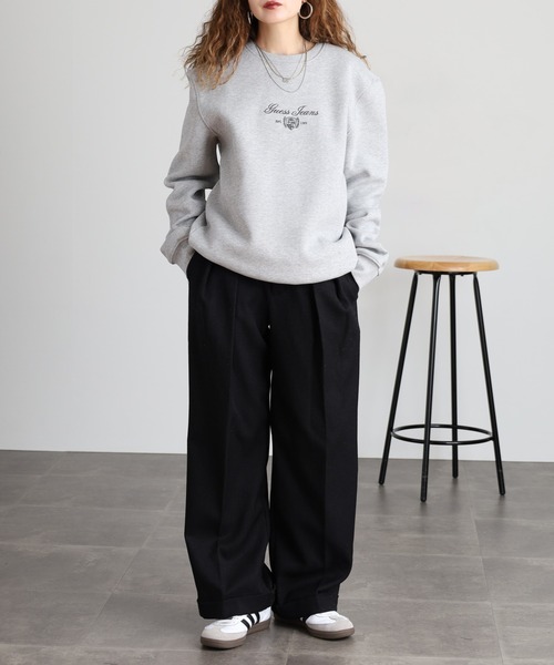 GUESS JEANS(ゲスジーンズ)の「GUESS JEANS ロゴ刺繍スウェットシャツ(スウェット・メンズ・ブラック/チャコールグレー・XL/S/M/L)」の19枚目の写真