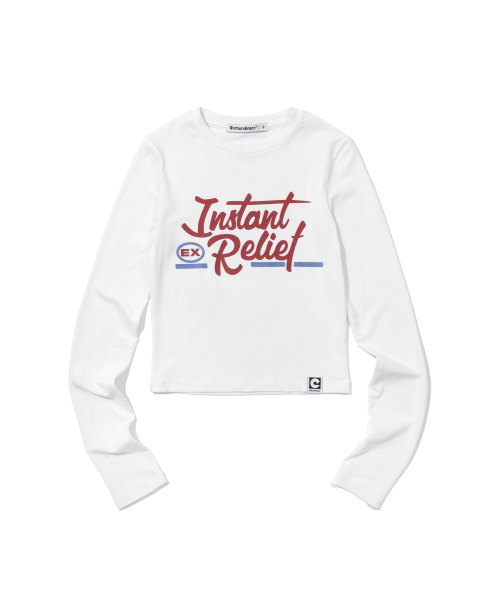 EXTRAORDINARY（エクストラオーディナリー）の「インスタントリリーフ W_ロングスリーブ オフホワイト（Tシャツ/カットソー・レディース・その他・FREE）」の2枚目の写真