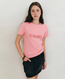 ツインクルレタリング半袖Tシャツ_PINK