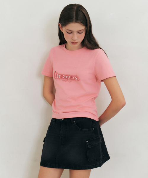 CITYBREEZE(シティブリーズ)の「ツインクルレタリング半袖Tシャツ_PINK(Tシャツ/カットソー・レディース・ピンク・FREE)」の3枚目の写真