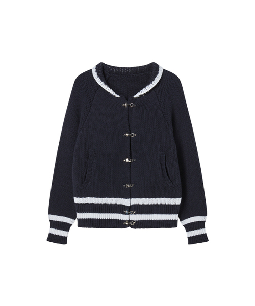 NYXX（エヌワイエックスエックス）の「LATCH COWICHAN CARDIGAN NAVY（カーディガン/ボレロ・レディース・その他・FREE）」の2枚目の写真