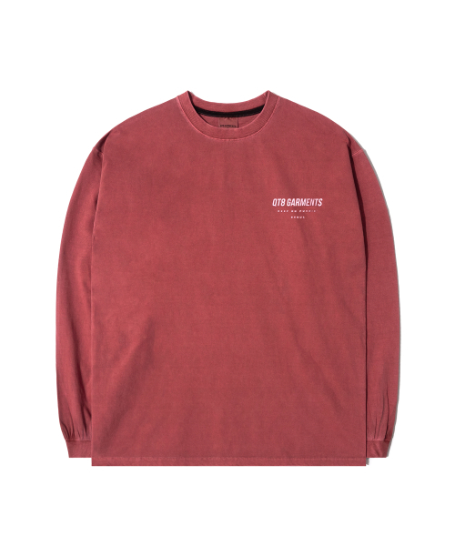 QT8 GARMENTS（キューティーエイトガーメント）の「OC Pigment Simple Long Sleeve (Red)（Tシャツ/カットソー・レディース・その他・MEDIUM/LARGE/X-LARGE）」の3枚目の写真