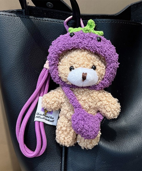 コード ストラップ付き ボア アニマル マスコット マルチチャーム