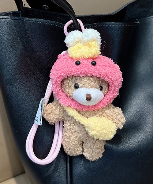 コード ストラップ付き ボア アニマル マスコット マルチチャーム