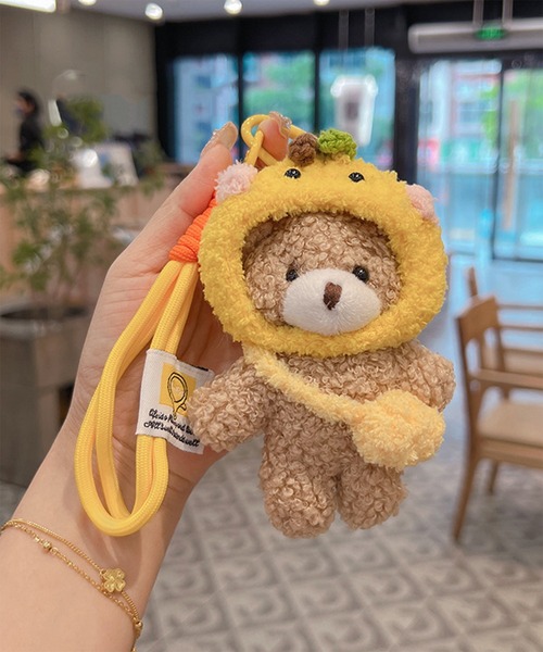 コード ストラップ付き ボア アニマル マスコット マルチチャーム