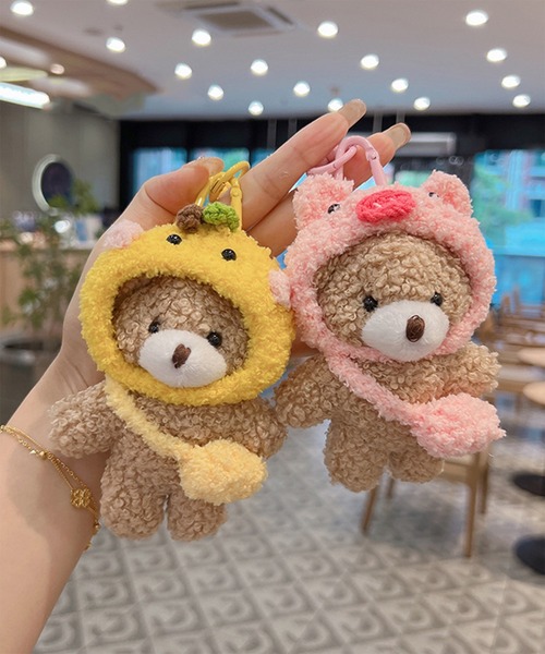 コード ストラップ付き ボア アニマル マスコット マルチチャーム