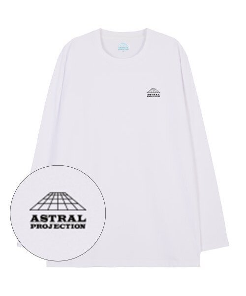 ASTRAL PROJECTION(アストラルプロジェクション)の「シグニチャーロゴオーバーサイズロングスリーブTシャツ_ホワイト(Tシャツ/カットソー・メンズ・その他・LARGE/MEDIUM/X-LARGE/XX-LARGE)」の1枚目の写真