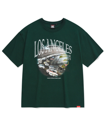 VISION STREET WEAR（ヴィジョンストリートウェア）の「VSW Los Angeles Racing T-Shirts Dark Green（Tシャツ/カットソー）」