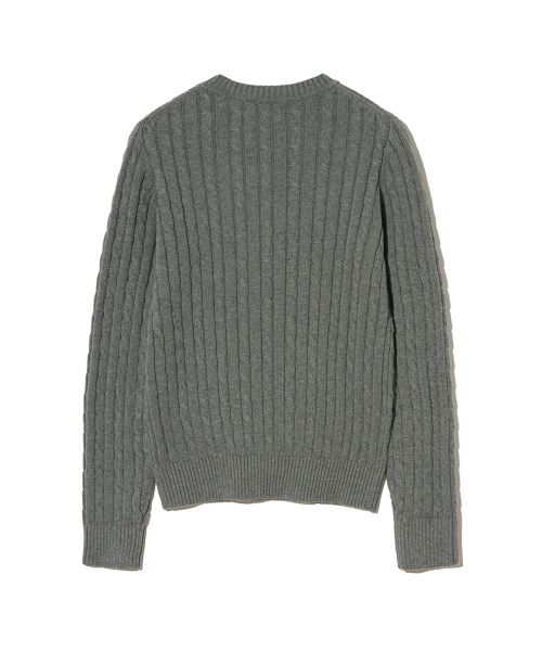 YALE(イェール)の「ウィメンズケーブルラウンドニット_チャコール(ニット/セーター・レディース・その他・SMALL/MEDIUM/LARGE)」の2枚目の写真