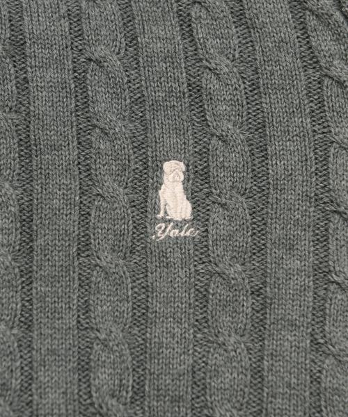 YALE(イェール)の「ウィメンズケーブルラウンドニット_チャコール(ニット/セーター・レディース・その他・SMALL/MEDIUM/LARGE)」の4枚目の写真