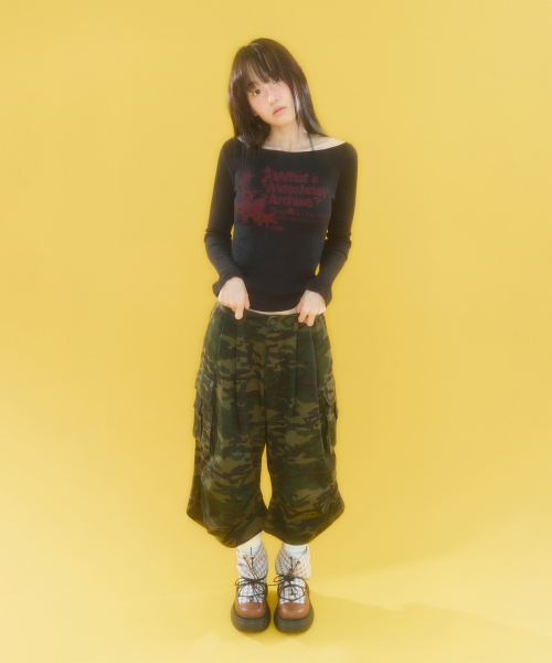 Video Jockey（ビデオジョッキー）の「ラブリーキティLSティーシャツ[ブラック]（Tシャツ/カットソー・レディース・ブラック・FREE）」の2枚目の写真