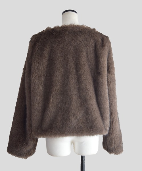 Marient（マリエント）の「ミックスフェイクファーJK（その他アウター・レディース・ブラウン/ベージュ・FREE）」の12枚目の写真