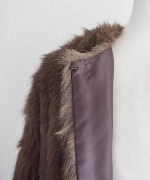 Marient（マリエント）の「ミックスフェイクファーJK（その他アウター・レディース・ブラウン/ベージュ・FREE）」の14枚目の写真