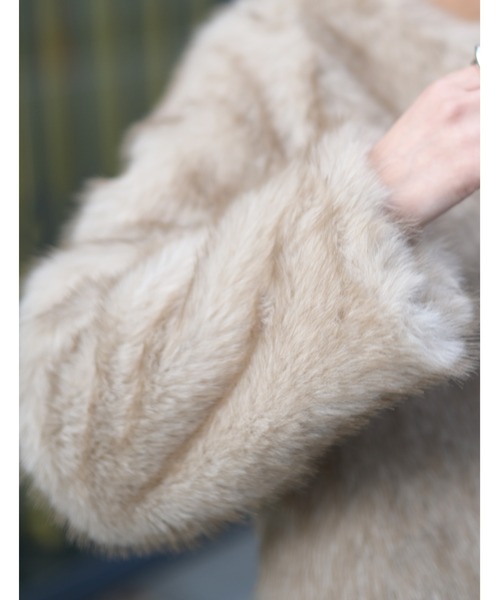 Marient（マリエント）の「ミックスフェイクファーJK（その他アウター・レディース・ブラウン/ベージュ・FREE）」の19枚目の写真