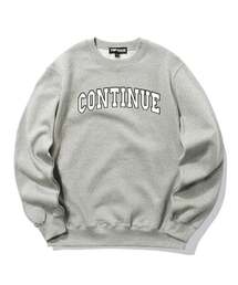 CONTINUE LOGO クルーネック - グレー