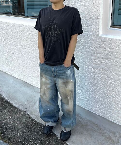 NOUN(ノウン)の「wide curved denim pants (painting blue)(デニムパンツ・メンズ・その他・1/2/0)」の21枚目の写真