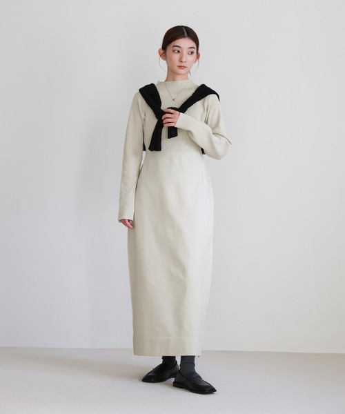 select MOCA(セレクトモカ)の「スポンディッシュバルーンニットワンピース(ワンピース・レディース・ブラック/アイボリー/キャメル・MEDIUM/LARGE)」の2枚目の写真