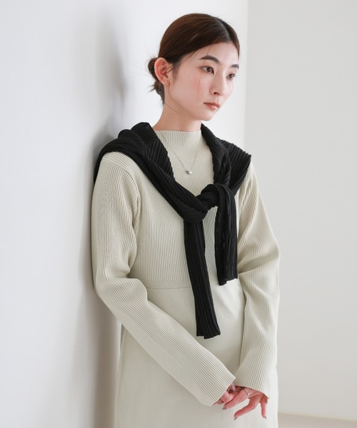 select MOCA(セレクトモカ)の「スポンディッシュバルーンニットワンピース(ワンピース・レディース・ブラック/アイボリー/キャメル・MEDIUM/LARGE)」の15枚目の写真