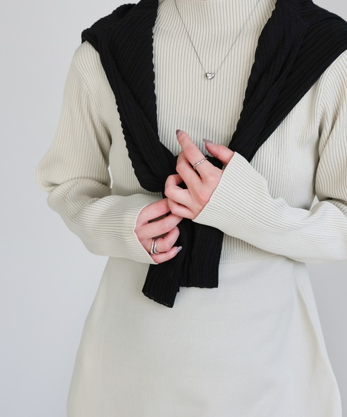 select MOCA(セレクトモカ)の「スポンディッシュバルーンニットワンピース(ワンピース・レディース・ブラック/アイボリー/キャメル・MEDIUM/LARGE)」の16枚目の写真