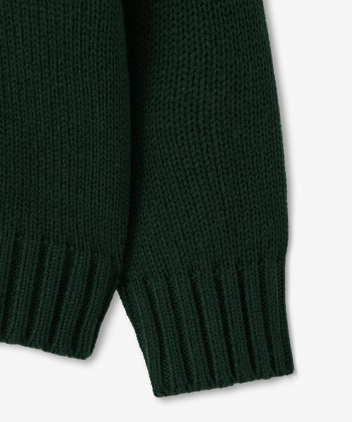 BLOND9(ブロンドナイン)の「バルキーポロニットトップ_グリーン(ニット/セーター・メンズ・グリーン・LARGE/SMALL/X-LARGE/X-SMALL)」の4枚目の写真