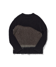 Oil-painted wool mohair sweater