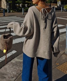 esutoreja | バックリボンニットプルオーバー(ニット/セーター)