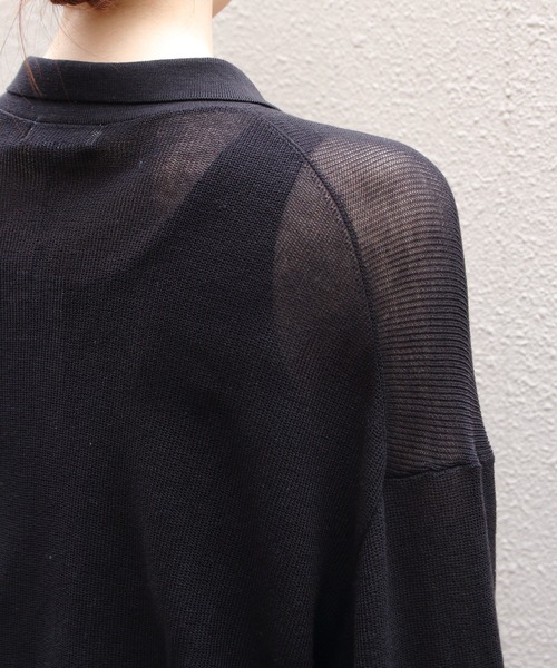 THE SHINZONE（ザ　シンゾーン）の「THE SHINZONE/シンゾーン　ポロニットカーディガン　POLO KNIT CARDIGAN　26MMSNI05（カーディガン/ボレロ・レディース・ブルー/ブラック・FREE）」の20枚目の写真
