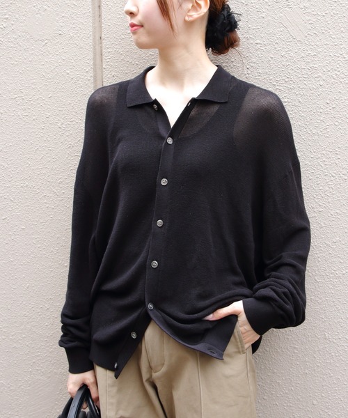 THE SHINZONE（ザ　シンゾーン）の「THE SHINZONE/シンゾーン　ポロニットカーディガン　POLO KNIT CARDIGAN　26MMSNI05（カーディガン/ボレロ・レディース・ブルー/ブラック・FREE）」の21枚目の写真