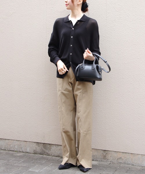 THE SHINZONE（ザ　シンゾーン）の「THE SHINZONE/シンゾーン　ポロニットカーディガン　POLO KNIT CARDIGAN　26MMSNI05（カーディガン/ボレロ・レディース・ブルー/ブラック・FREE）」の3枚目の写真