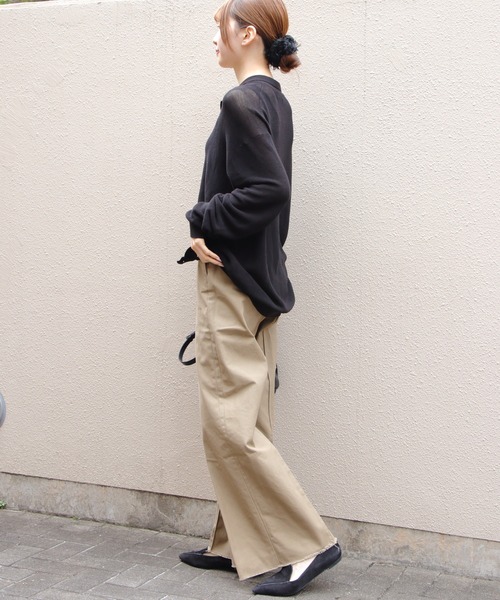 THE SHINZONE（ザ　シンゾーン）の「THE SHINZONE/シンゾーン　ポロニットカーディガン　POLO KNIT CARDIGAN　26MMSNI05（カーディガン/ボレロ・レディース・ブルー/ブラック・FREE）」の5枚目の写真