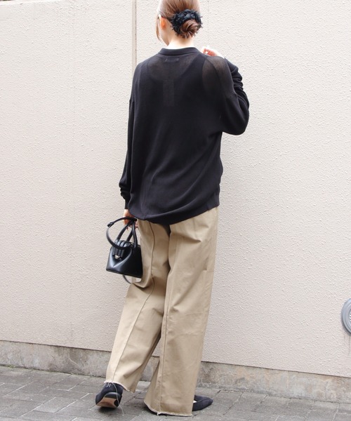 THE SHINZONE（ザ　シンゾーン）の「THE SHINZONE/シンゾーン　ポロニットカーディガン　POLO KNIT CARDIGAN　26MMSNI05（カーディガン/ボレロ・レディース・ブルー/ブラック・FREE）」の6枚目の写真