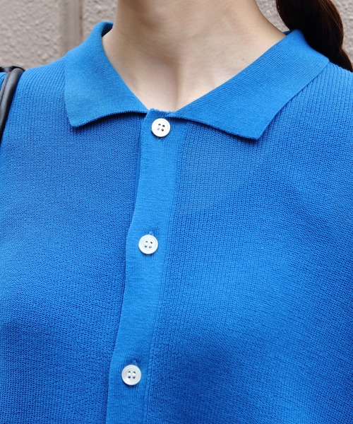 THE SHINZONE（ザ　シンゾーン）の「THE SHINZONE/シンゾーン　ポロニットカーディガン　POLO KNIT CARDIGAN　26MMSNI05（カーディガン/ボレロ・レディース・ブルー/ブラック・FREE）」の8枚目の写真