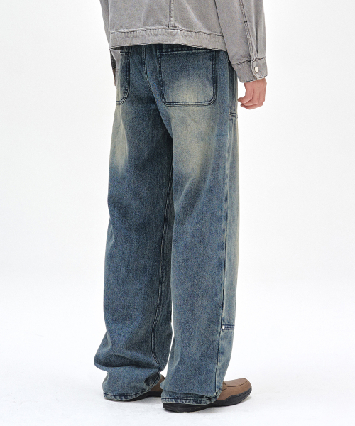 DECET(デケト)の「Double Knee Fatigue Wide Jeans DCPT052STNGRBlue(デニムパンツ・レディース・その他・26/28/30/32/34)」の7枚目の写真