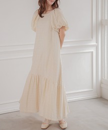 APRILY（アプリリー）の「パフスリーブフレアワンピース（ワンピース）」