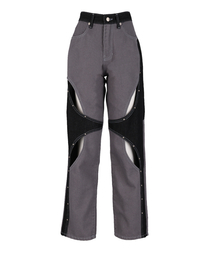 DILETTANTISME（ディレッタンティズム）の「Studded Grey Cutout Denim Pants（デニムパンツ）」