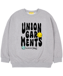 [キモ]スマイルガーメンツ オーバーサイズ スウェット Tシャツ グレー