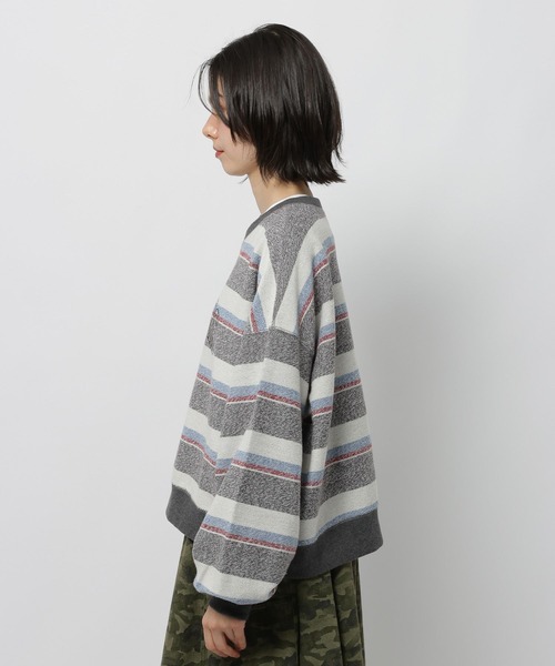 niko and...（ニコアンド）の「リバーシブルアニマルプルオーバー（Tシャツ/カットソー・レディース・ナチュラル/ライトグリーン/ピンク/チャコール・FREE）」の6枚目の写真