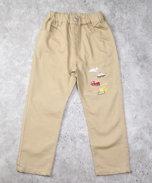 DILASH(ディラッシュ)の「乗り物刺繍ストレッチパンツ(その他パンツ・キッズ・ベージュ/ブルー・90/100/110/120)」の1枚目の写真