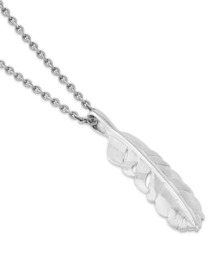 FREE STYLE（フリースタイル）の「FREE STYLE フリースタイル フェザー 羽モチーフ シルバーメンズネックレス 50cm（ネックレス）」