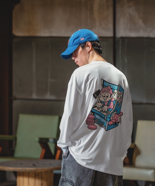 En serio TOKYO(エンソリオトーキョー)の「【SIDEWAYSTANCE】レトロゲーム長袖Tシャツ(Tシャツ/カットソー・メンズ・ホワイト系6/ブラック系6・SMALL/MEDIUM/LARGE)」の12枚目の写真