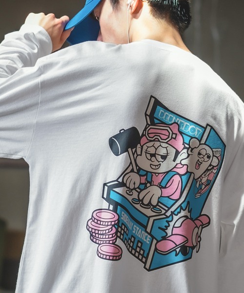 En serio TOKYO(エンソリオトーキョー)の「【SIDEWAYSTANCE】レトロゲーム長袖Tシャツ(Tシャツ/カットソー・メンズ・ホワイト系6/ブラック系6・SMALL/MEDIUM/LARGE)」の13枚目の写真