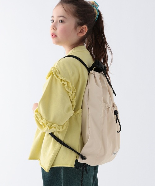 BAYFLOW（ベイフロー）の「[ランドセルに装着可能]コードナップサック[43cm×34cm](KIDS)（バックパック/リュック・キッズ・ピンク/オフホワイト/ブラック/グレー・FREE）」の2枚目の写真