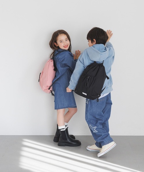 BAYFLOW（ベイフロー）の「[ランドセルに装着可能]コードナップサック[43cm×34cm](KIDS)（バックパック/リュック・キッズ・ピンク/オフホワイト/ブラック/グレー・FREE）」の6枚目の写真