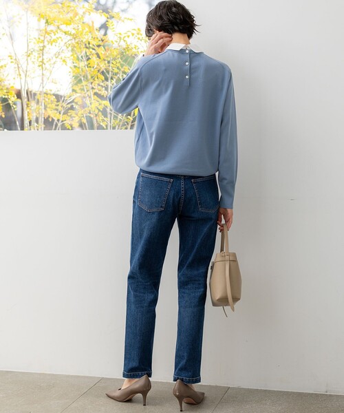 23区 L(ニジュウサンクオオキイサイズ)の「ビジューデザイン 2WAY ニット(ニット/セーター・レディース・ブラック系/スカイブルー系/ネイビー系・44/48/46)」の12枚目の写真
